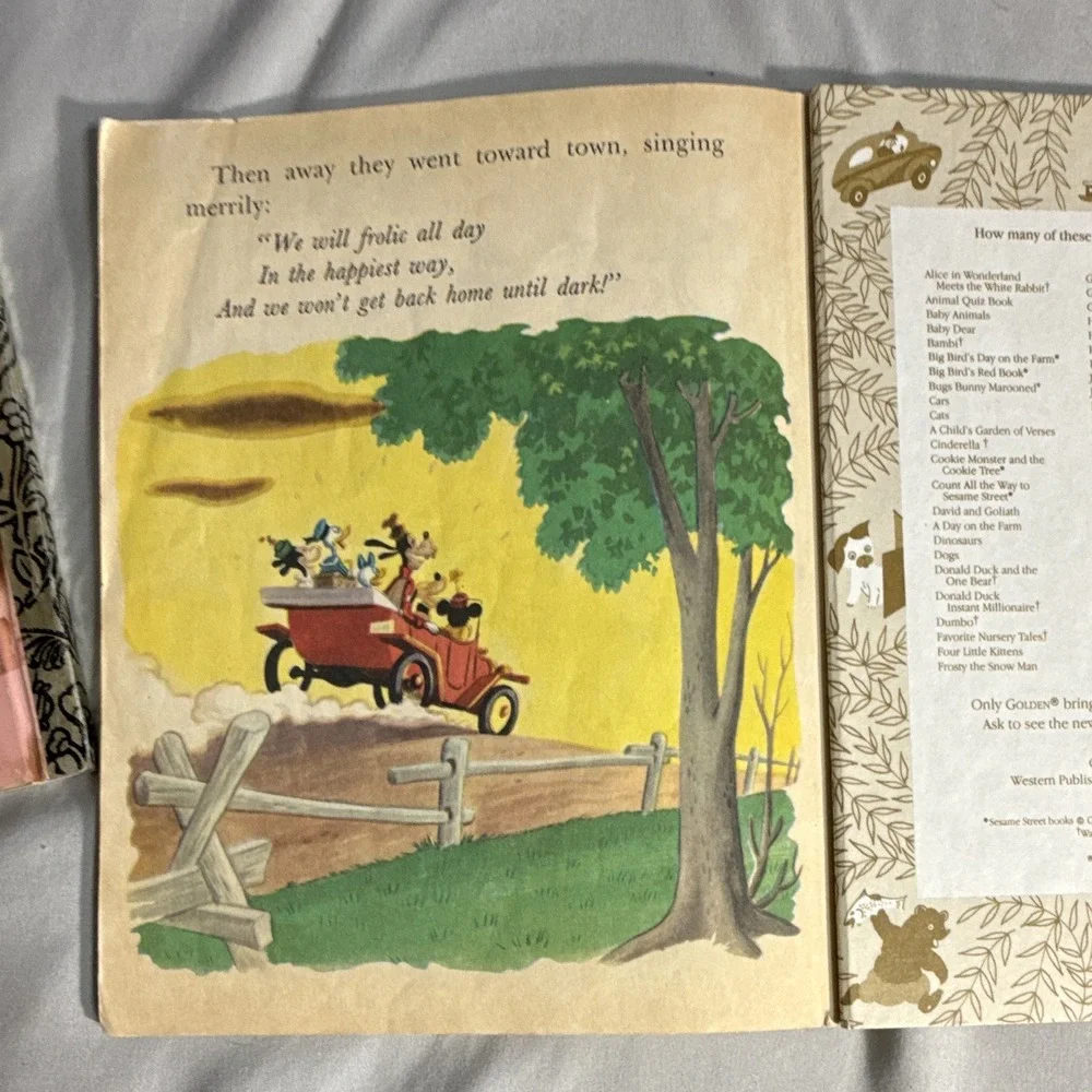 Little Golden Book Disney Lot: Aladdin, The Lion King, Mickey Mouse (1992/1994)